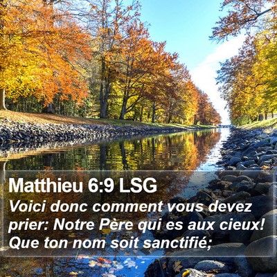 Matthieu 6:9 LSG Bible Verse Image