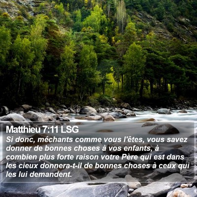 Matthieu 7:11 LSG Bible Verse Image