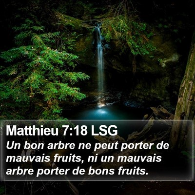Matthieu 7:18 LSG Bible Verse Image