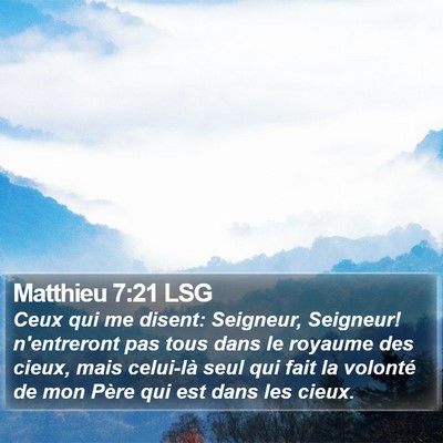 Matthieu 7:21 LSG Bible Verse Image