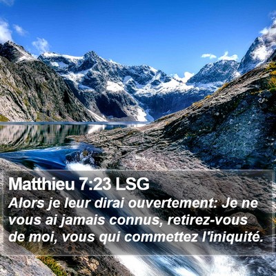 Matthieu 7:23 LSG Bible Verse Image