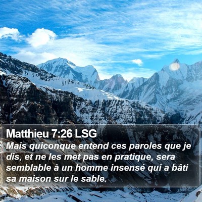 Matthieu 7:26 LSG Bible Verse Image