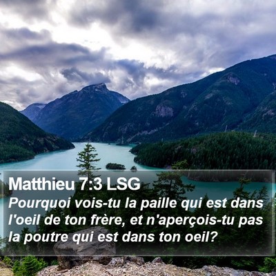 Matthieu 7:3 LSG Bible Verse Image