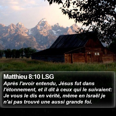 Matthieu 8:10 LSG Bible Verse Image