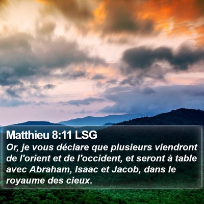 Matthieu 8:11 LSG Bible Verse Image