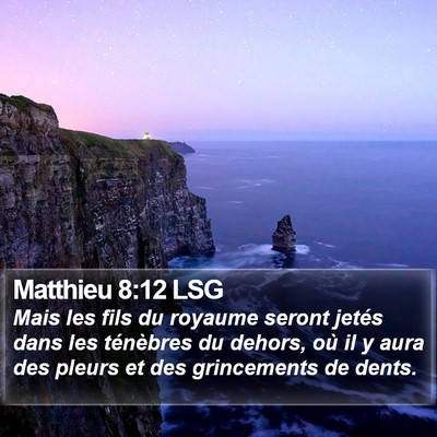 Matthieu 8:12 LSG Bible Verse Image