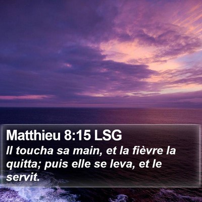 Matthieu 8:15 LSG Bible Verse Image