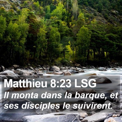 Matthieu 8:23 LSG Bible Verse Image