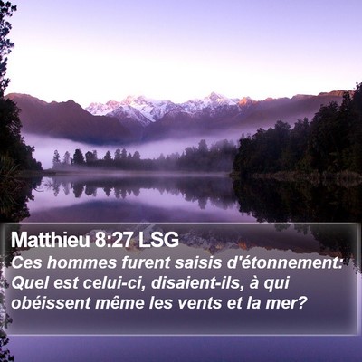 Matthieu 8:27 LSG Bible Verse Image