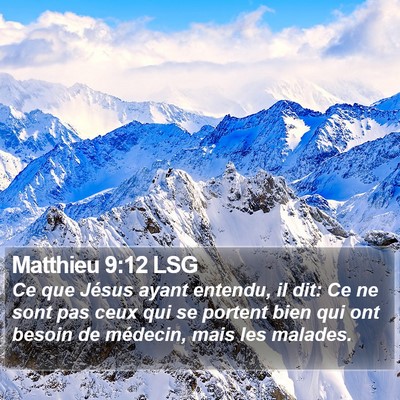 Matthieu 9:12 LSG Bible Verse Image