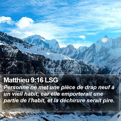 Matthieu 9:16 LSG Bible Verse Image