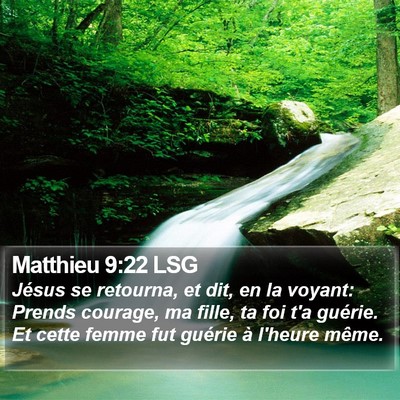 Matthieu 9:22 LSG Bible Verse Image