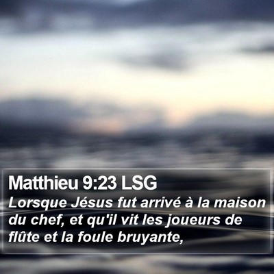 Matthieu 9:23 LSG Bible Verse Image