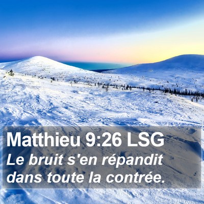 Matthieu 9:26 LSG Bible Verse Image