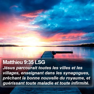 Matthieu 9:35 LSG Bible Verse Image