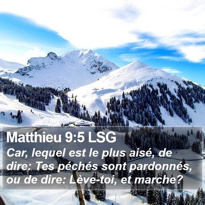 Matthieu 9:5 LSG Bible Verse Image