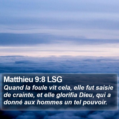 Matthieu 9:8 LSG Bible Verse Image
