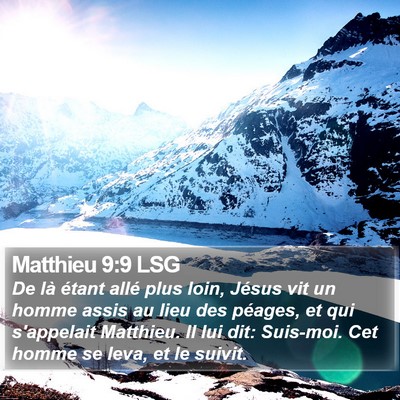 Matthieu 9:9 LSG Bible Verse Image