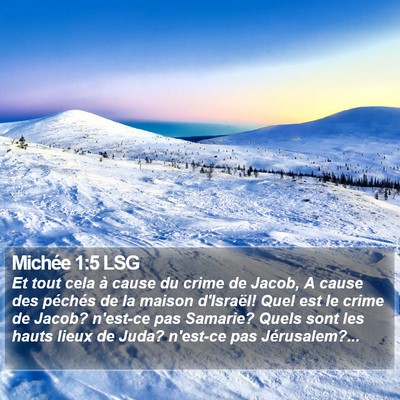Michée 1:5 LSG Bible Verse Image