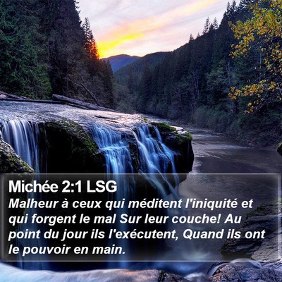 Michée 2:1 LSG Bible Verse Image