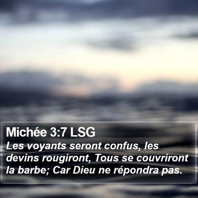 Michée 3:7 LSG Bible Verse Image