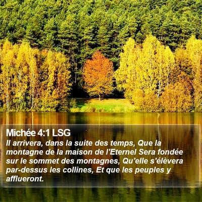 Michée 4:1 LSG Bible Verse Image