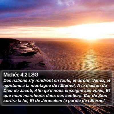 Michée 4:2 LSG Bible Verse Image
