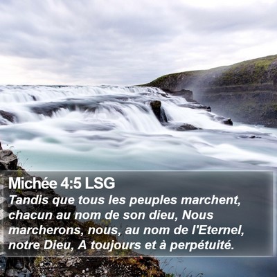Michée 4:5 LSG Bible Verse Image