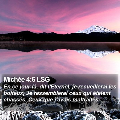 Michée 4:6 LSG Bible Verse Image