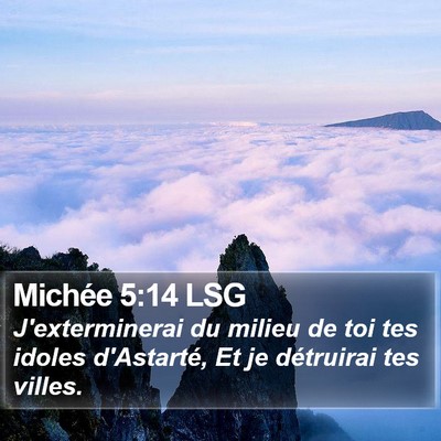 Michée 5:14 LSG Bible Verse Image