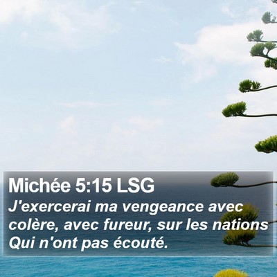 Michée 5:15 LSG Bible Verse Image