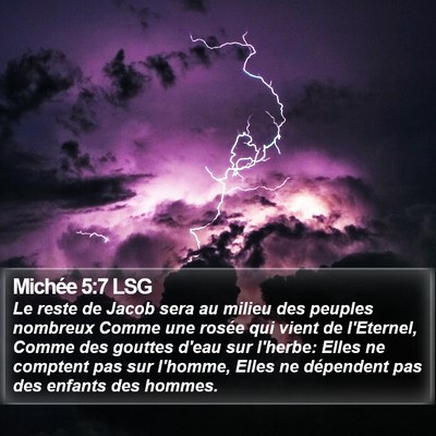 Michée 5:7 LSG Bible Verse Image