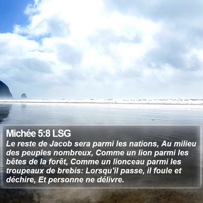 Michée 5:8 LSG Bible Verse Image