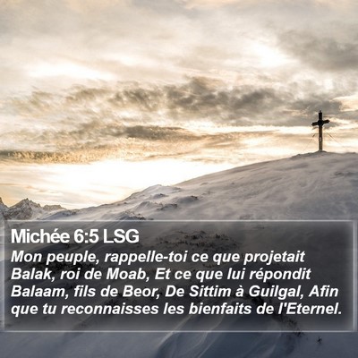 Michée 6:5 LSG Bible Verse Image