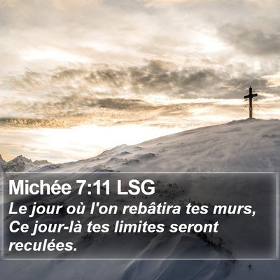 Michée 7:11 LSG Bible Verse Image