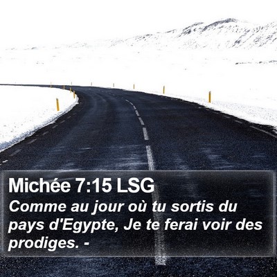 Michée 7:15 LSG Bible Verse Image