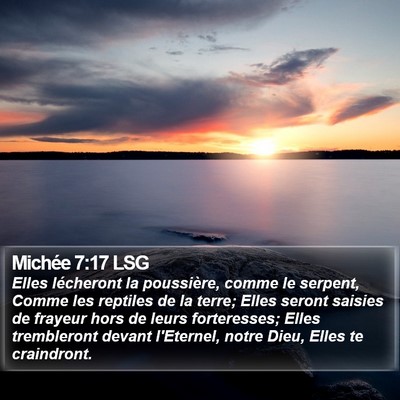 Michée 7:17 LSG Bible Verse Image
