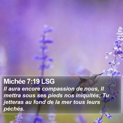 Michée 7:19 LSG Bible Verse Image