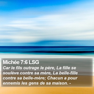 Michée 7:6 LSG Bible Verse Image