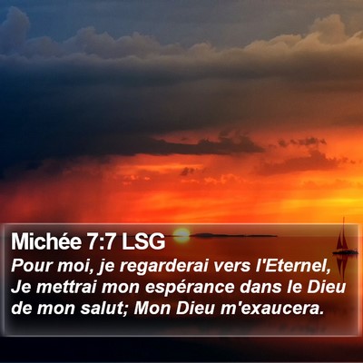 Michée 7:7 LSG Bible Verse Image