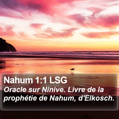 Nahum 1:1 LSG Bible Verse Image