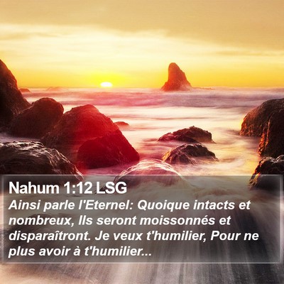 Nahum 1:12 LSG Bible Verse Image