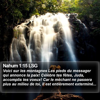 Nahum 1:15 LSG Bible Verse Image