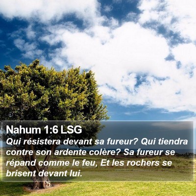 Nahum 1:6 LSG Bible Verse Image