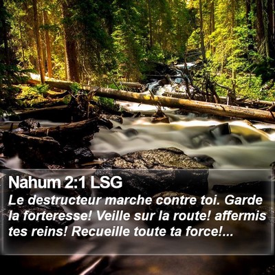 Nahum 2:1 LSG Bible Verse Image
