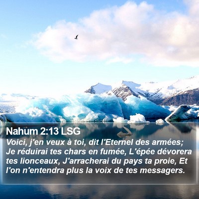 Nahum 2:13 LSG Bible Verse Image