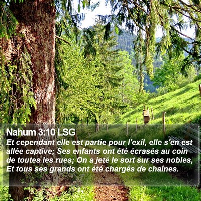 Nahum 3:10 LSG Bible Verse Image