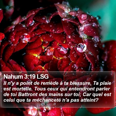 Nahum 3:19 LSG Bible Verse Image