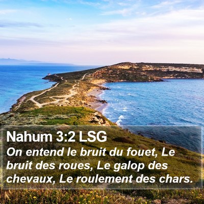 Nahum 3:2 LSG Bible Verse Image
