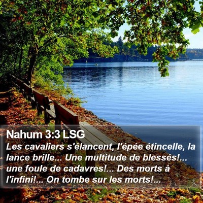 Nahum 3:3 LSG Bible Verse Image